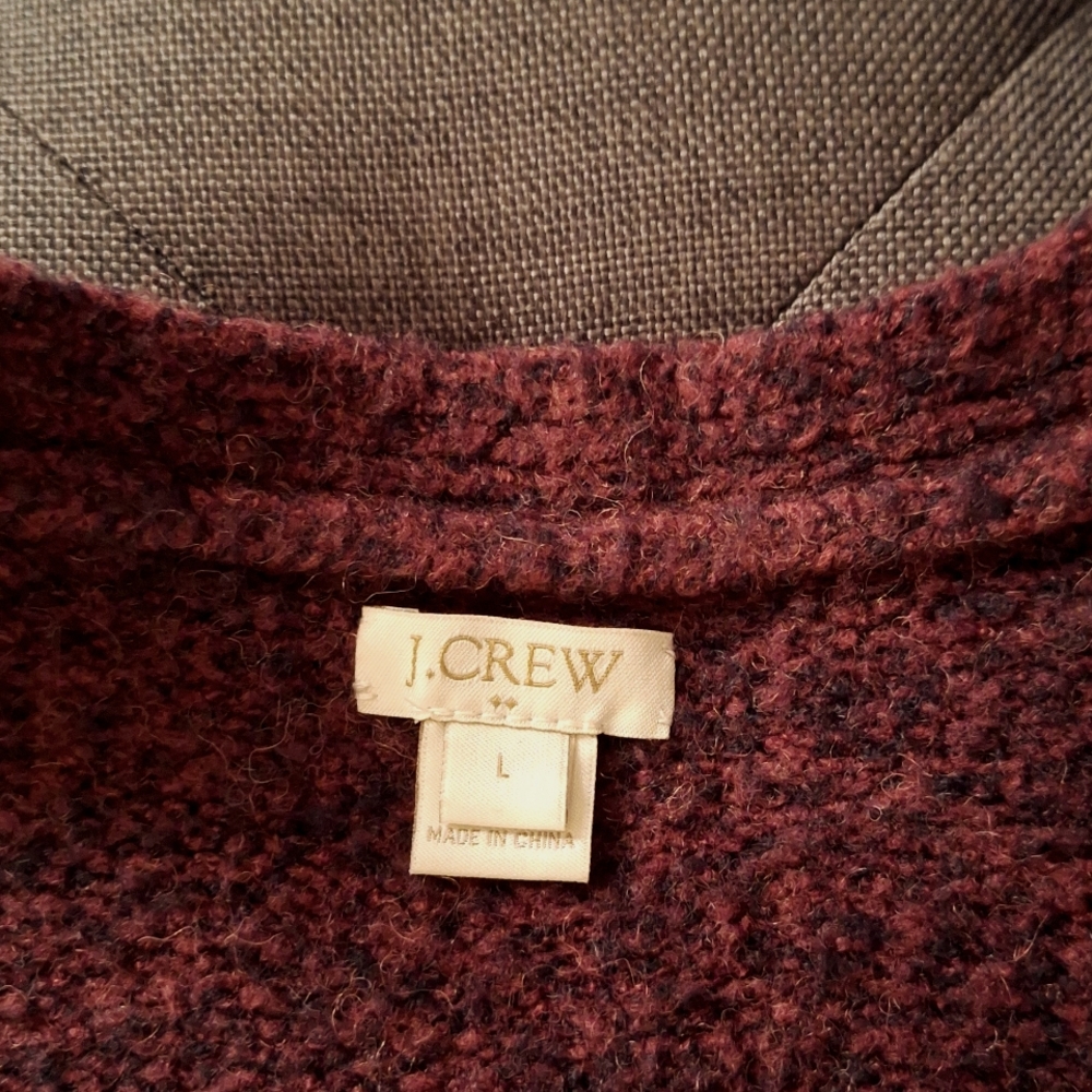 J. Crew Burgundy Open Front Cardigan - Picture 5 of 6